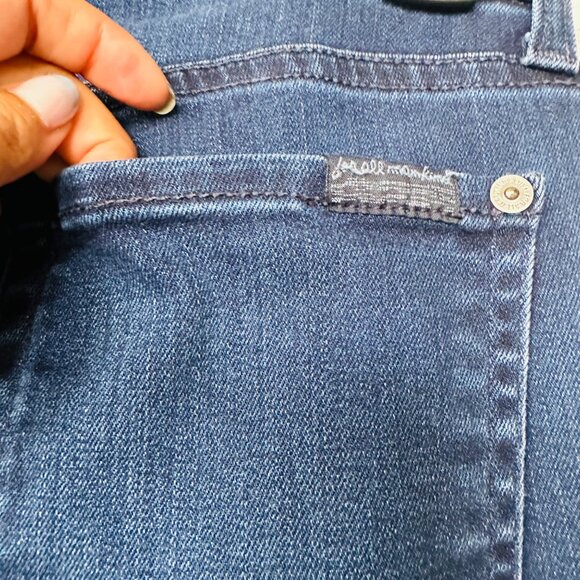 ⭐7 For All Mankind The Ankle Skinny Jeans Womens Sz 27 Dark Wash Blue 5 pockets⭐ - Picture 6 of 8